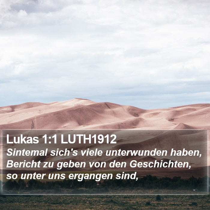 Lukas 1:1 LUTH1912 Bible Study