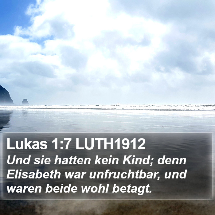 Lukas 1:7 LUTH1912 Bible Study