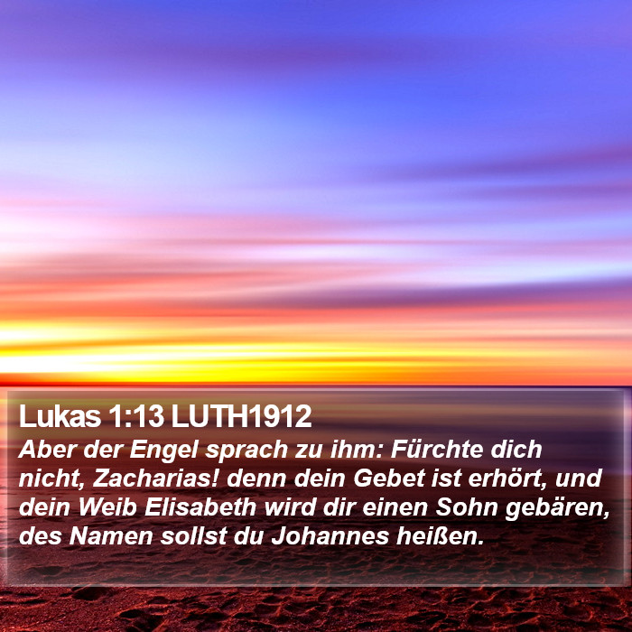 Lukas 1:13 LUTH1912 Bible Study