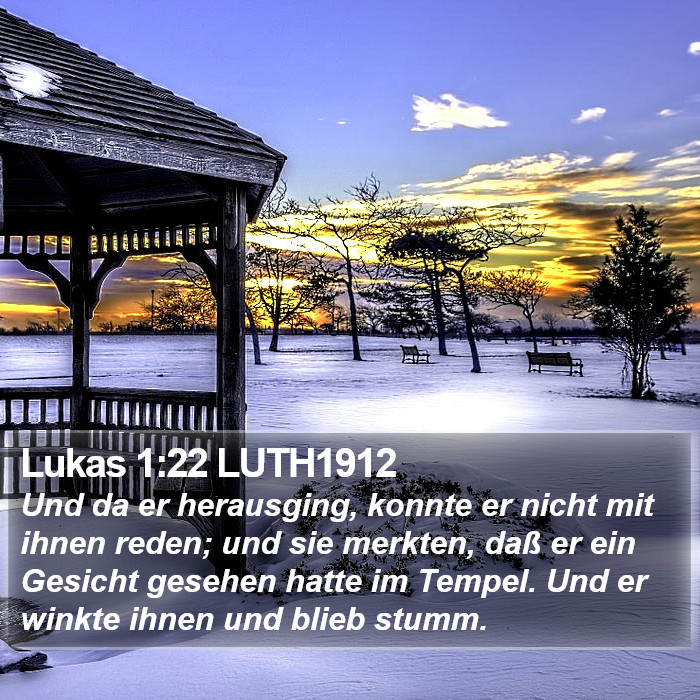 Lukas 1:22 LUTH1912 Bible Study