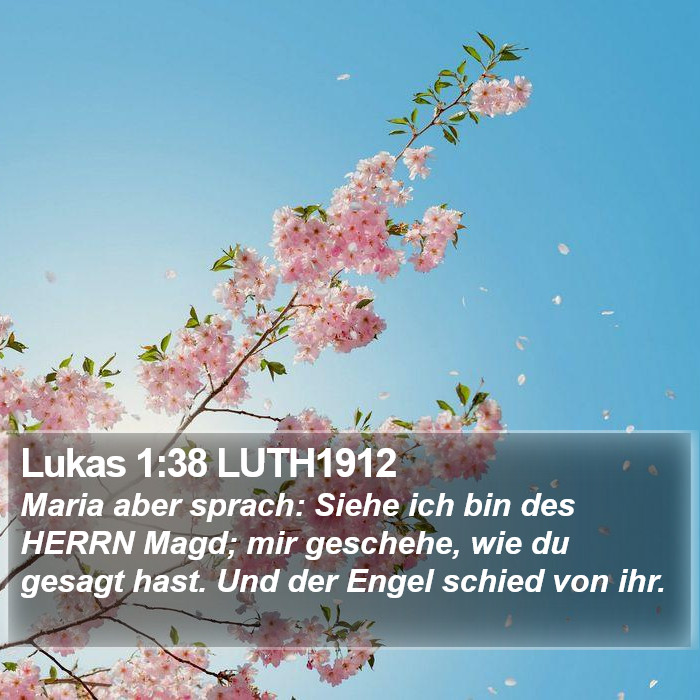 Lukas 1:38 LUTH1912 Bible Study