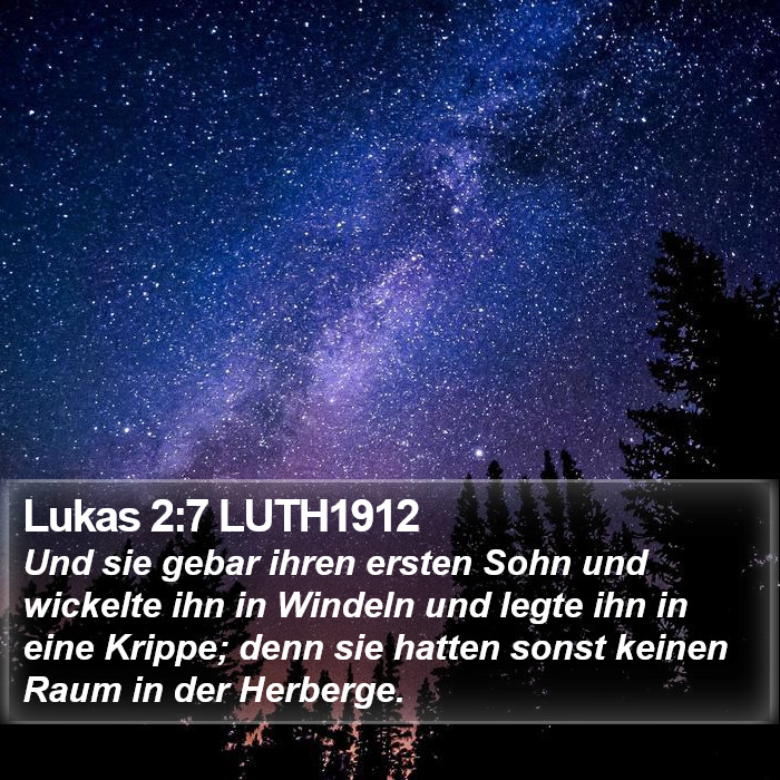 Lukas 2:7 LUTH1912 Bible Study