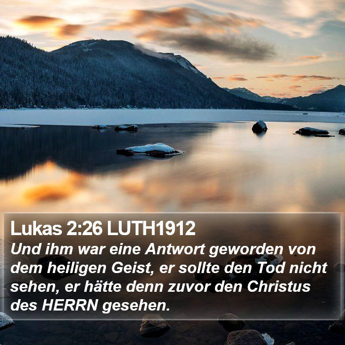 Lukas 2:26 LUTH1912 Bible Study