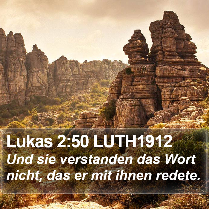 Lukas 2:50 LUTH1912 Bible Study