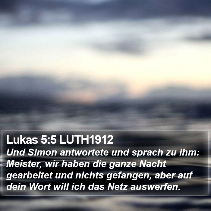 Lukas 5:5 LUTH1912 Bible Study