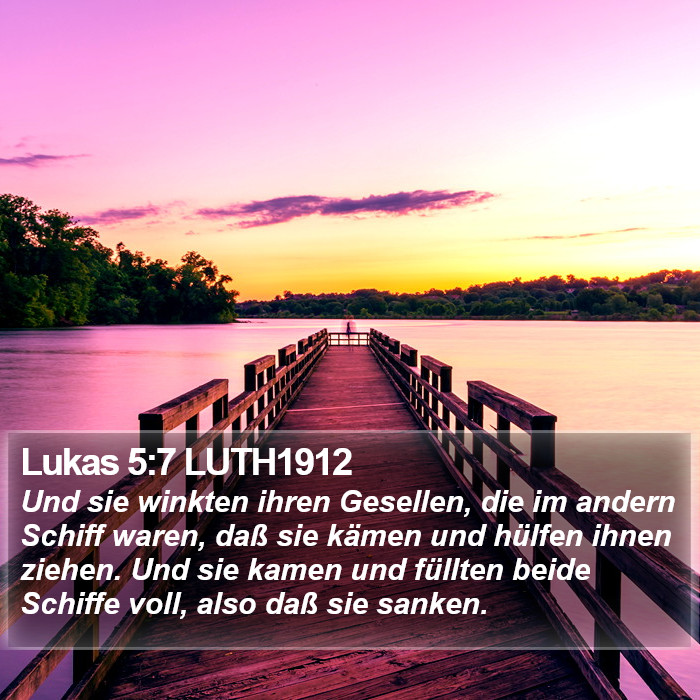 Lukas 5:7 LUTH1912 Bible Study