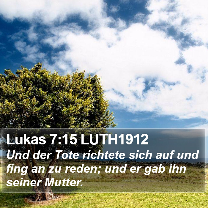 Lukas 7:15 LUTH1912 Bible Study