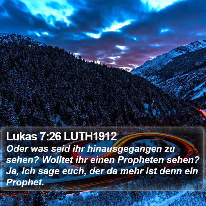 Lukas 7:26 LUTH1912 Bible Study