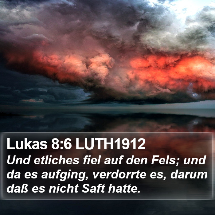 Lukas 8:6 LUTH1912 Bible Study