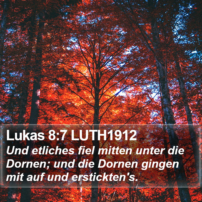 Lukas 8:7 LUTH1912 Bible Study