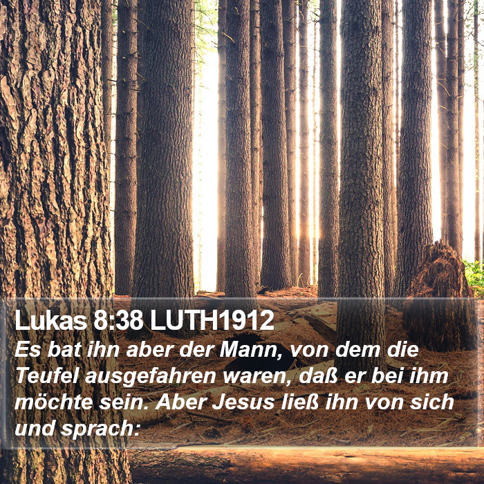 Lukas 8:38 LUTH1912 Bible Study