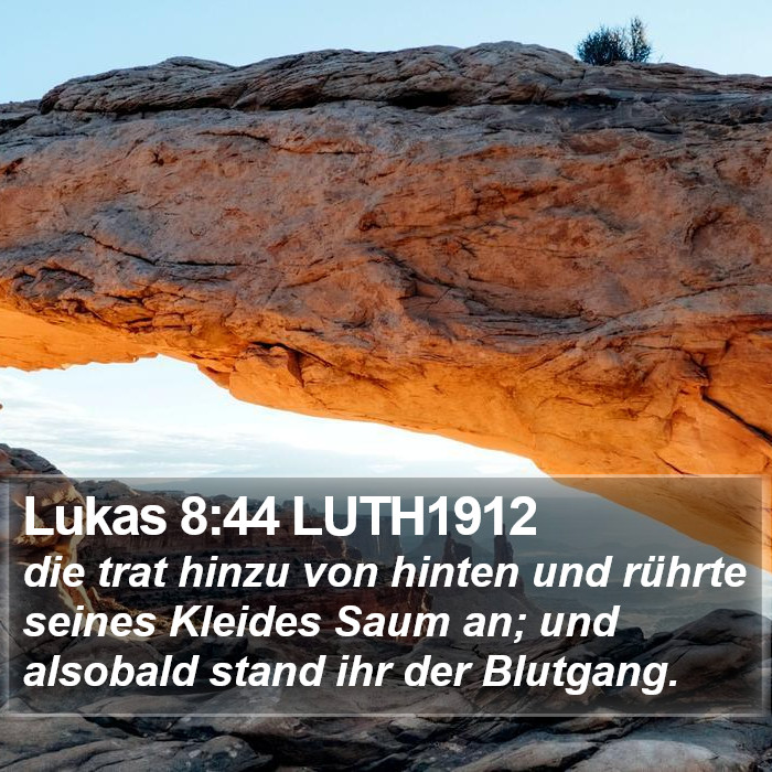 Lukas 8:44 LUTH1912 Bible Study