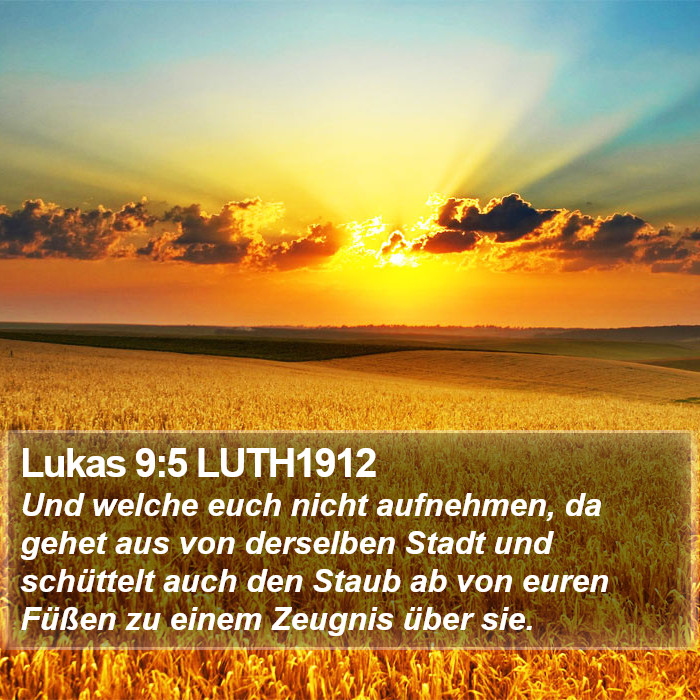 Lukas 9:5 LUTH1912 Bible Study