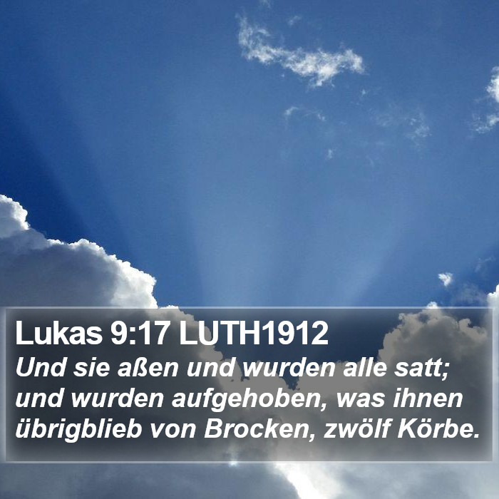 Lukas 9:17 LUTH1912 Bible Study