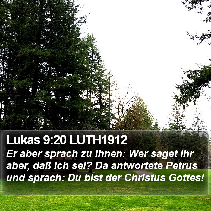 Lukas 9:20 LUTH1912 Bible Study