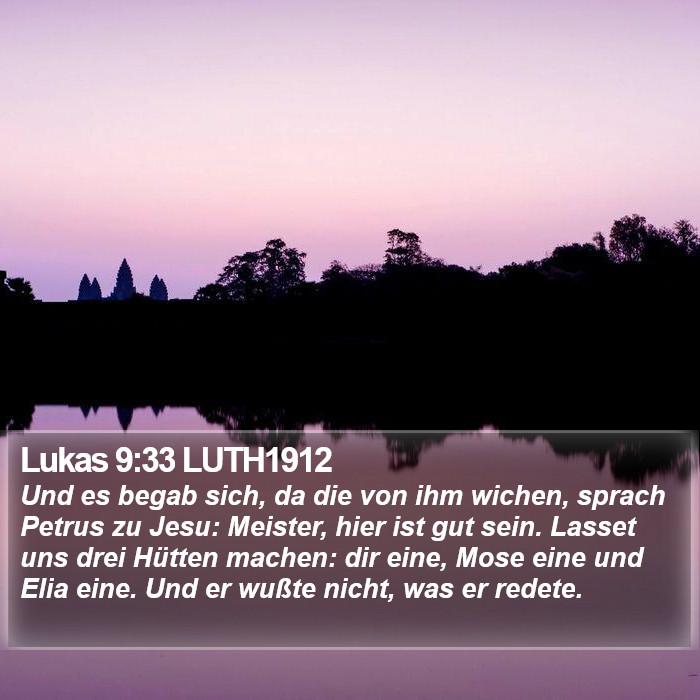 Lukas 9:33 LUTH1912 Bible Study