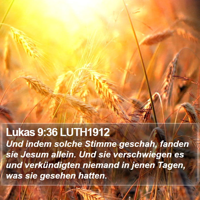 Lukas 9:36 LUTH1912 Bible Study