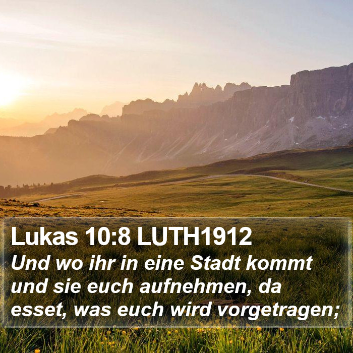 Lukas 10:8 LUTH1912 Bible Study