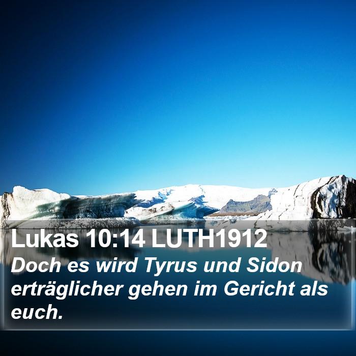 Lukas 10:14 LUTH1912 Bible Study