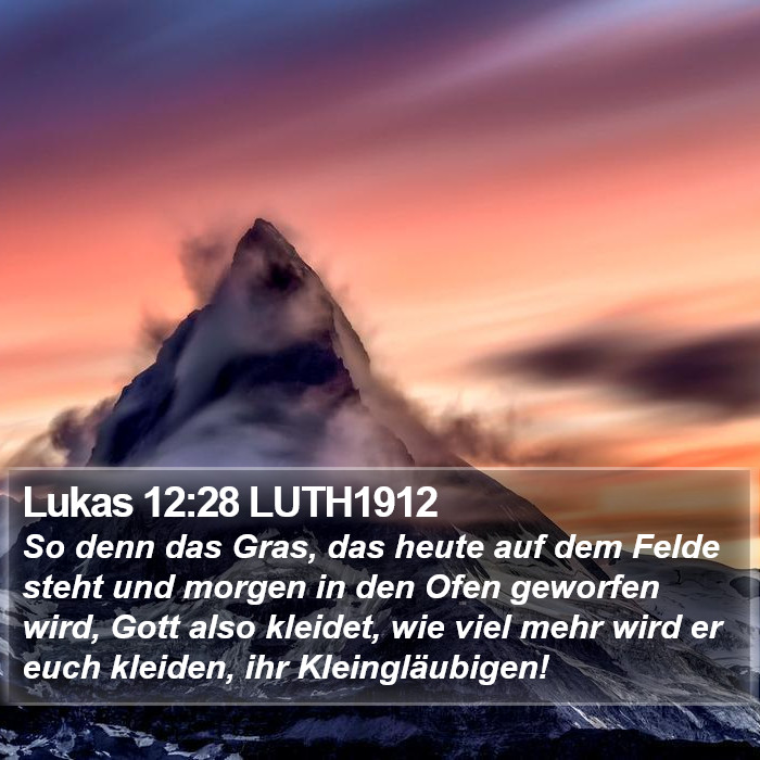 Lukas 12:28 LUTH1912 Bible Study