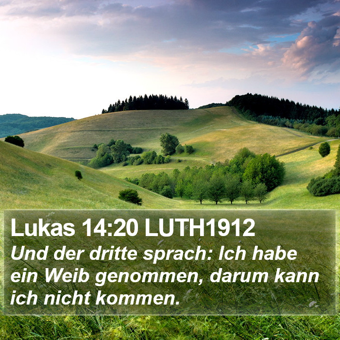 Lukas 14:20 LUTH1912 Bible Study