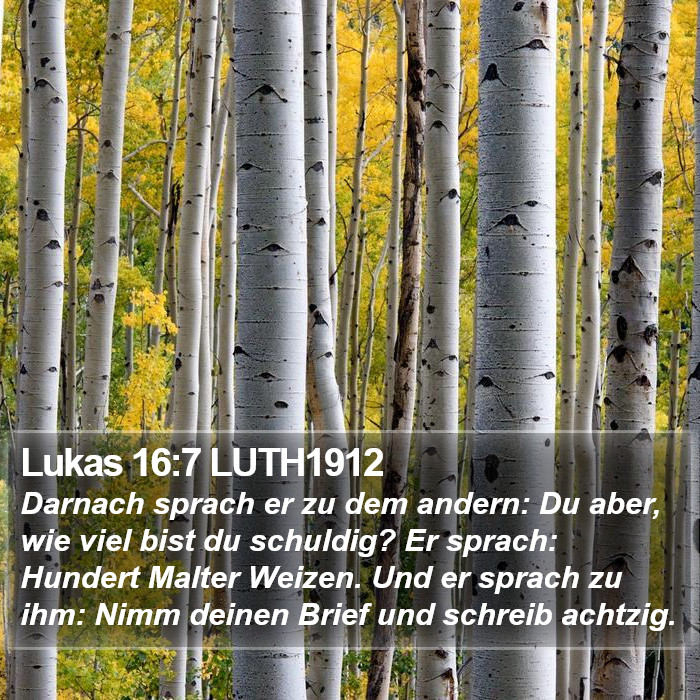 Lukas 16:7 LUTH1912 Bible Study