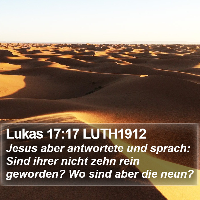 Lukas 17:17 LUTH1912 Bible Study