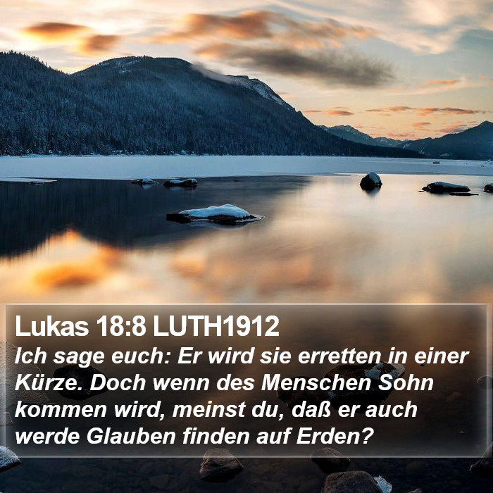 Lukas 18:8 LUTH1912 Bible Study