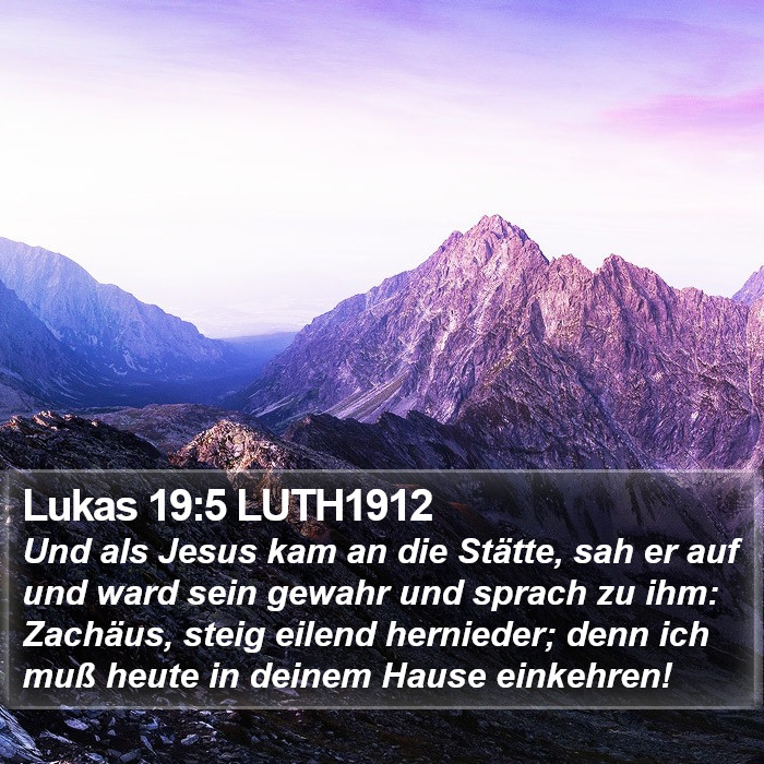 Lukas 19:5 LUTH1912 Bible Study