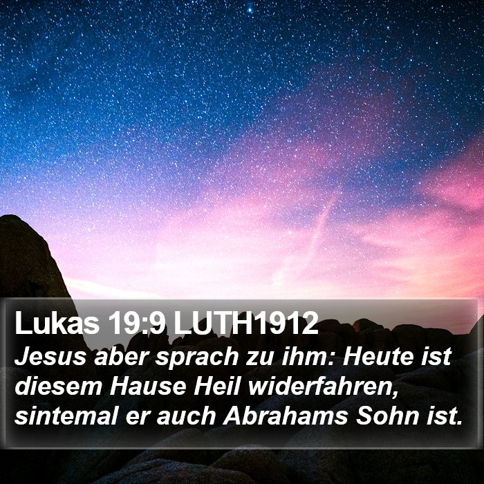 Lukas 19:9 LUTH1912 Bible Study