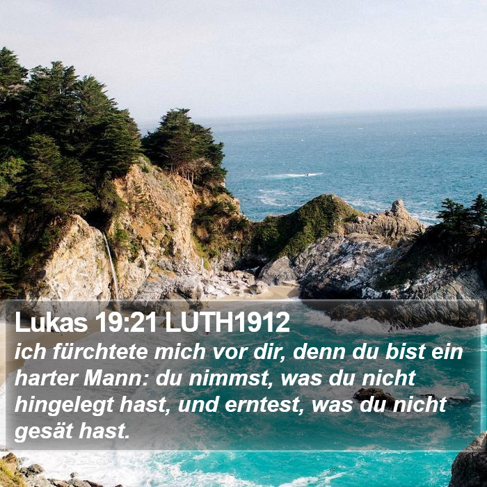 Lukas 19:21 LUTH1912 Bible Study