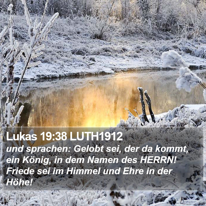 Lukas 19:38 LUTH1912 Bible Study