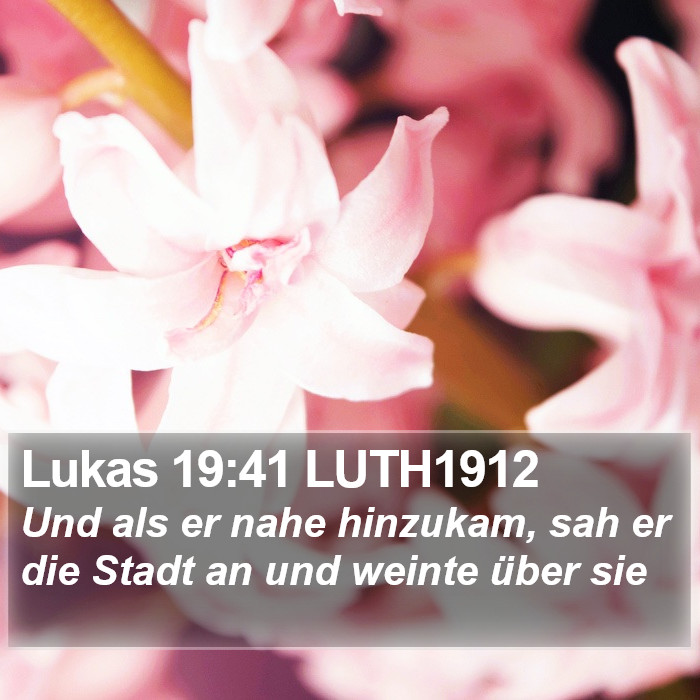 Lukas 19:41 LUTH1912 Bible Study