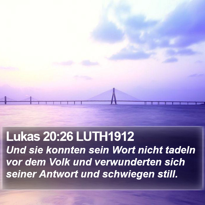 Lukas 20:26 LUTH1912 Bible Study