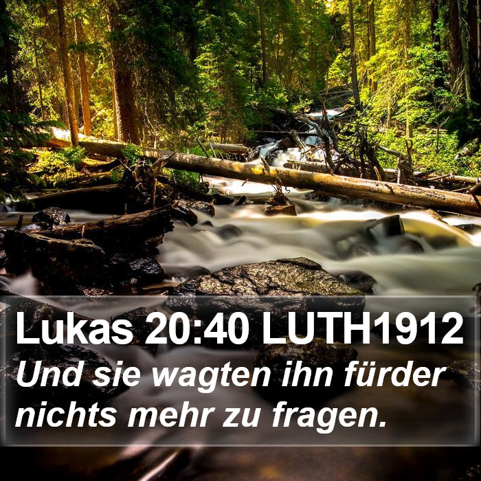 Lukas 20:40 LUTH1912 Bible Study