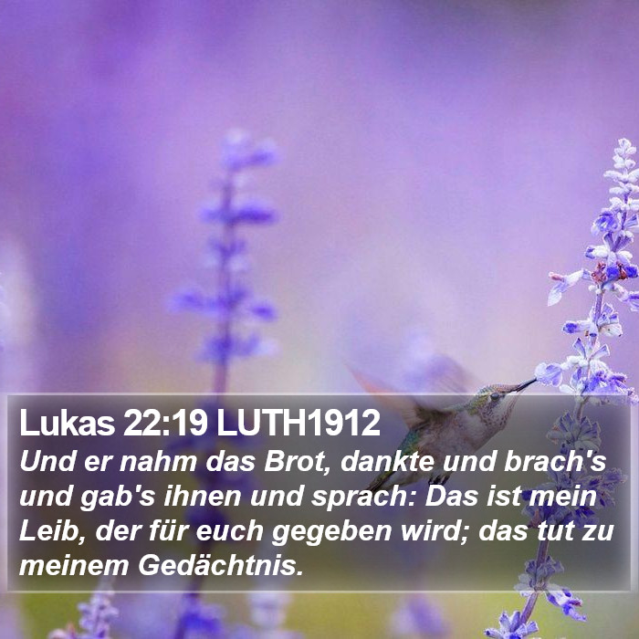 Lukas 22:19 LUTH1912 Bible Study