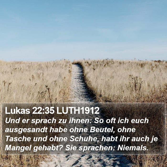 Lukas 22:35 LUTH1912 Bible Study