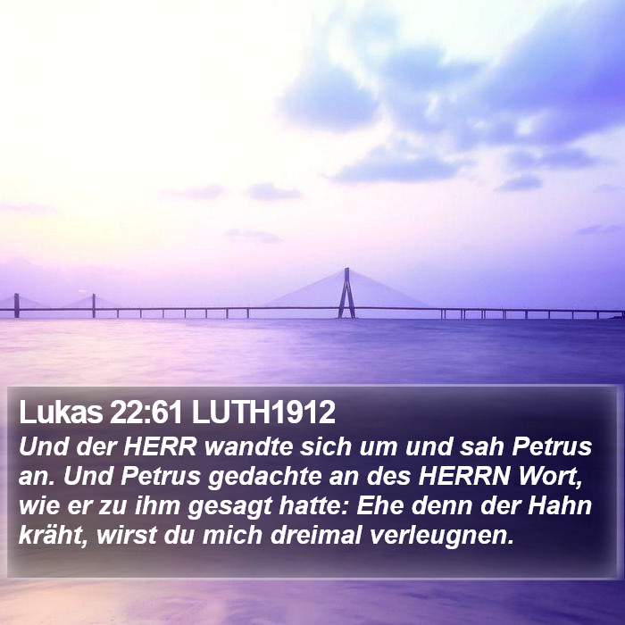 Lukas 22:61 LUTH1912 Bible Study