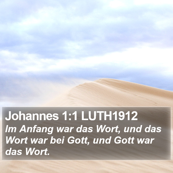 Johannes 1:1 LUTH1912 Bible Study