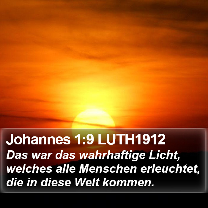 Johannes 1:9 LUTH1912 Bible Study