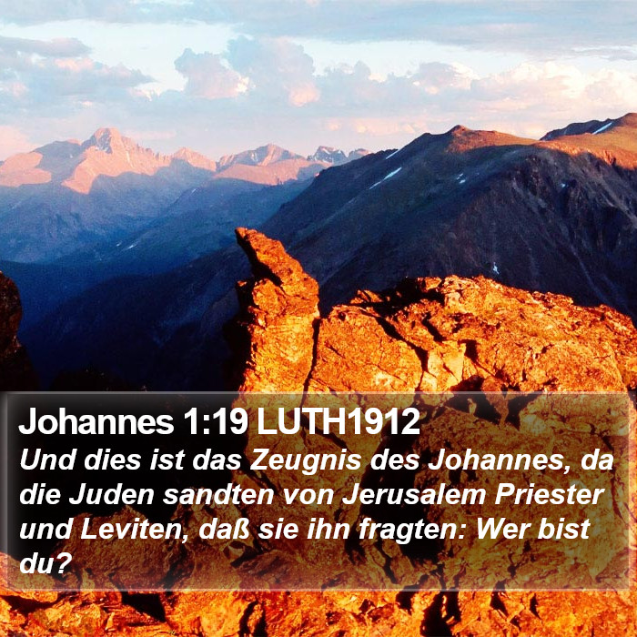 Johannes 1:19 LUTH1912 Bible Study