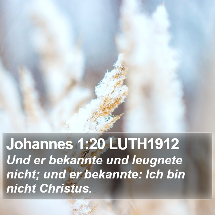 Johannes 1:20 LUTH1912 Bible Study