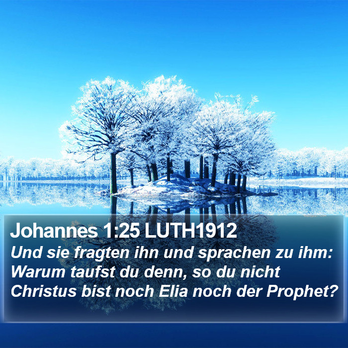 Johannes 1:25 LUTH1912 Bible Study