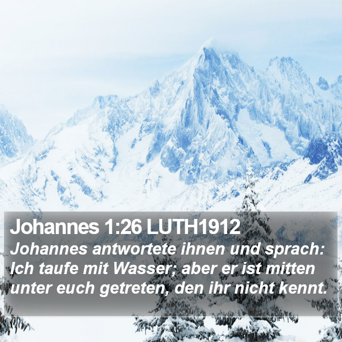 Johannes 1:26 LUTH1912 Bible Study