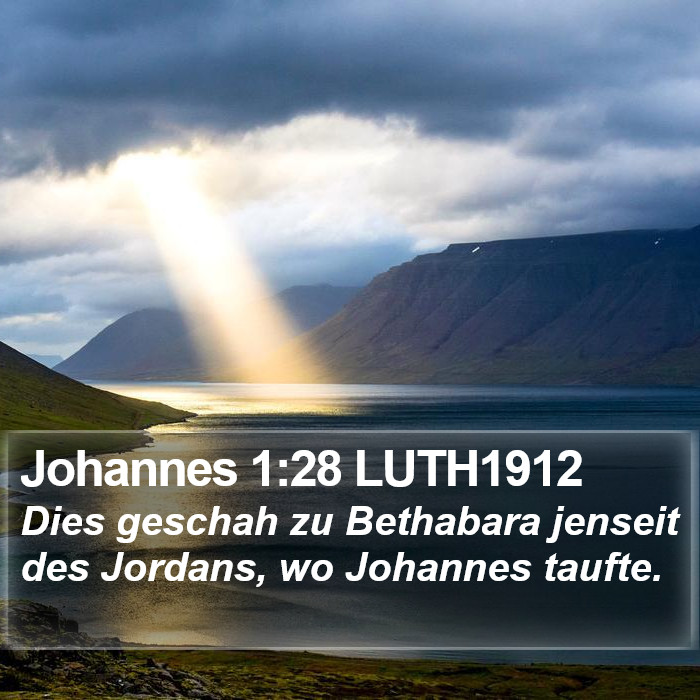 Johannes 1:28 LUTH1912 Bible Study