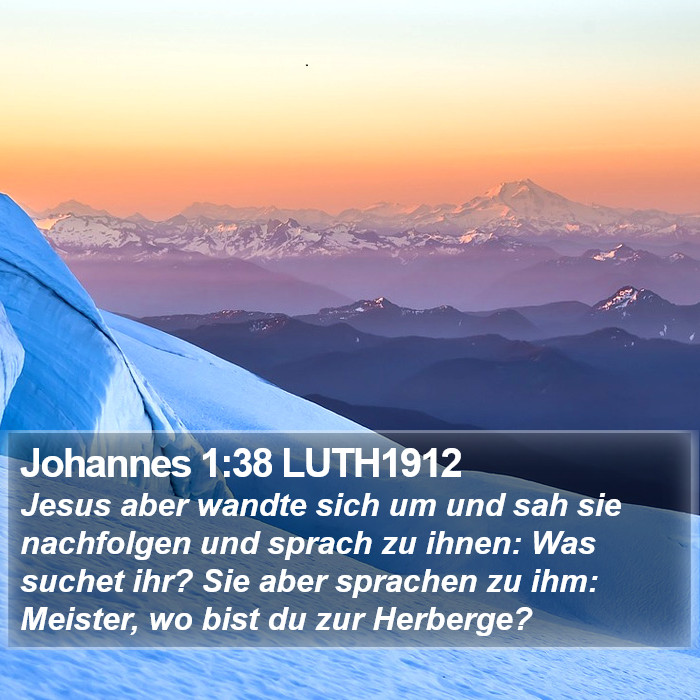 Johannes 1:38 LUTH1912 Bible Study