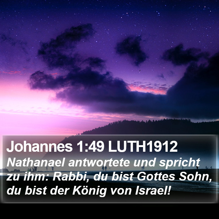 Johannes 1:49 LUTH1912 Bible Study