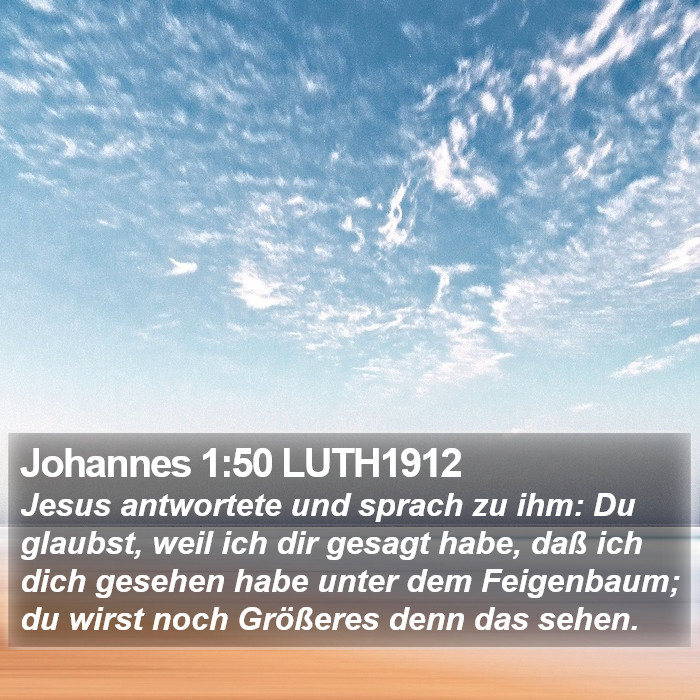 Johannes 1:50 LUTH1912 Bible Study