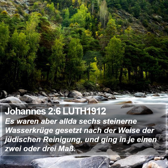 Johannes 2:6 LUTH1912 Bible Study