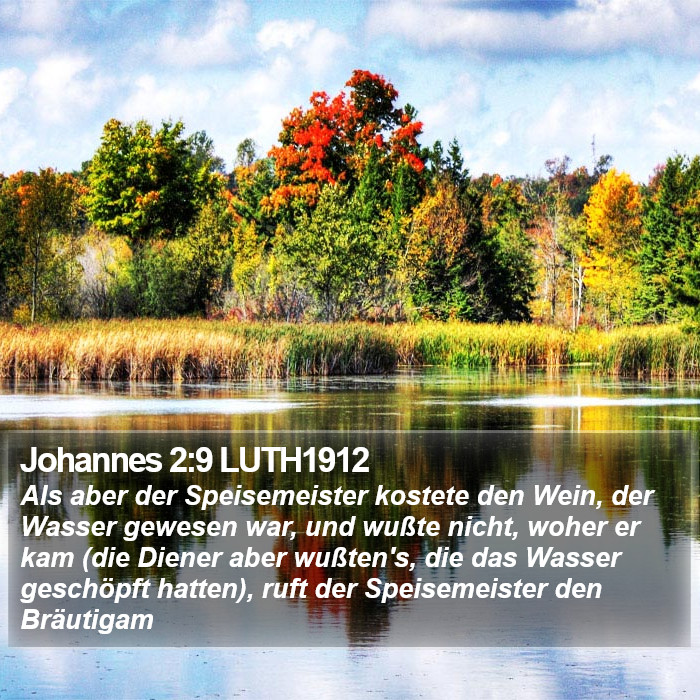 Johannes 2:9 LUTH1912 Bible Study